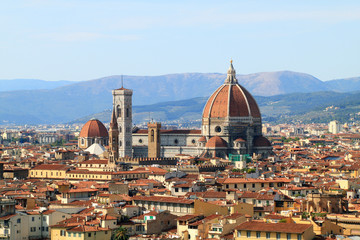 Fototapeta na wymiar Florence Panorama widziana z Piazzale Michelangelo.