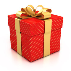 gift box over white background 3d illustration