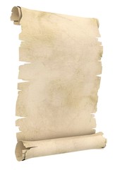 parchment scroll 3d illustration isolated on white background