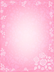 romantic background with pink roses