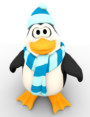 penguin cartoon bird eye view