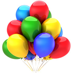 Modern balloons multicolored. Beautiful party decoration