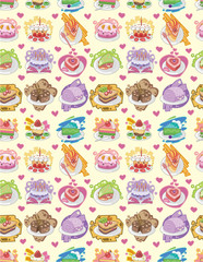 seamless cake pattern