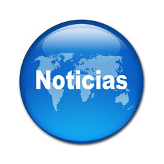 Boton brillante texto Noticias con mapa