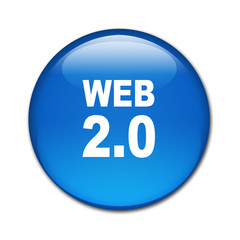 Boton brillante texto WEB 2.0