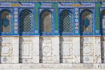 Obraz premium Exterior details of Dome of the Rock in Jerusalem
