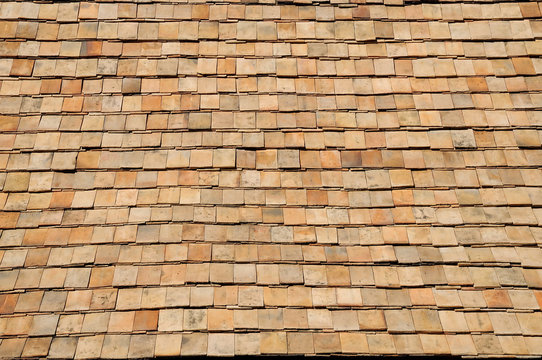 Earthenware tile roof.Valuable antiques.