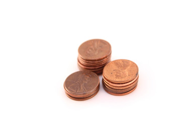 stacks of pennies
