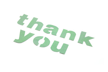 letter cut from paper