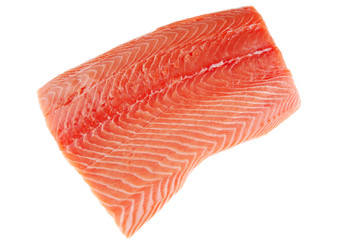 fresh uncooked salmon fillet