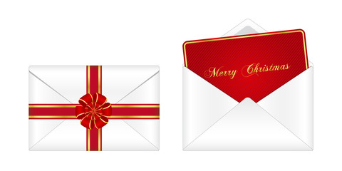 Christmas envelope and greeting card