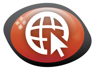 web icon oval red