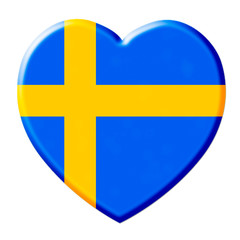 Obraz premium Herz schweden sweden fahne flag
