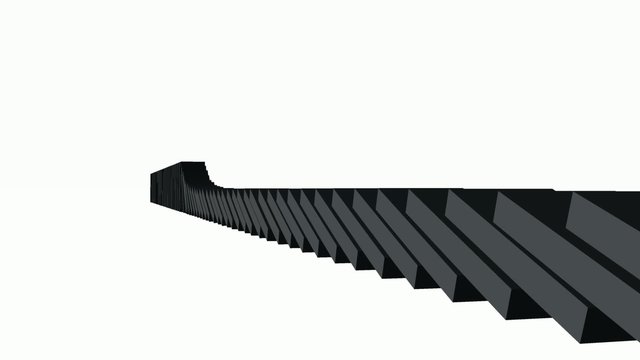 3D Domino-Effekt - Schwarz 02