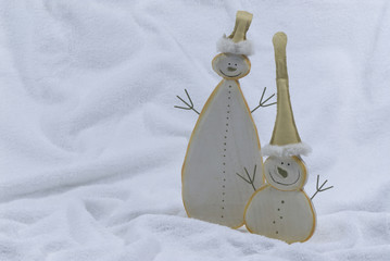 2 lustige Schneemänner