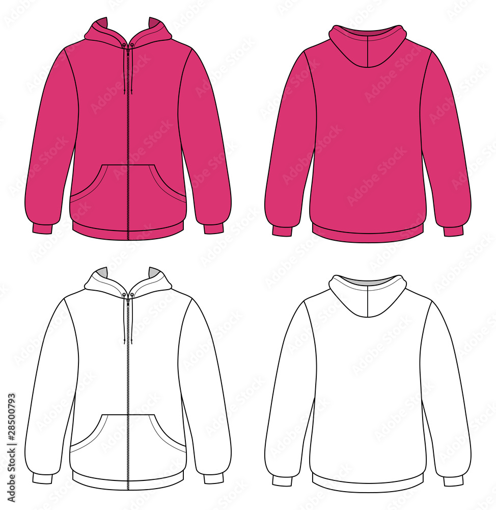 Wall mural Outline hoodie illustration