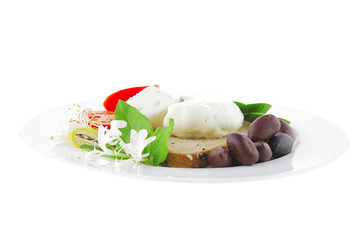 light feta and tomatoes