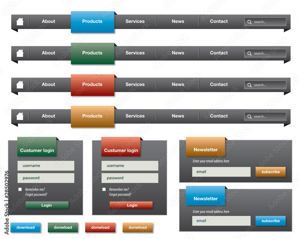 Wall mural elements for creating websites