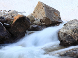 purely clean mountain stream