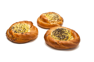 buns isolated on white background