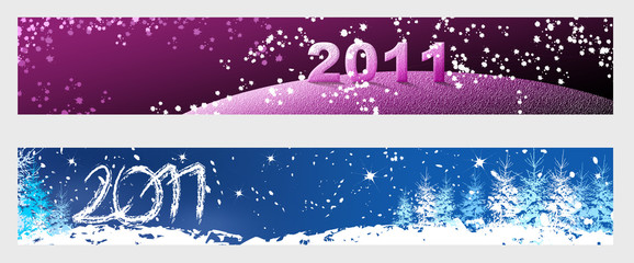 New Year 2011 horizontal banners