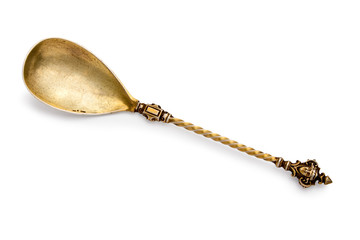 antique golden tablespoon