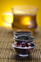 Glass cup of tea