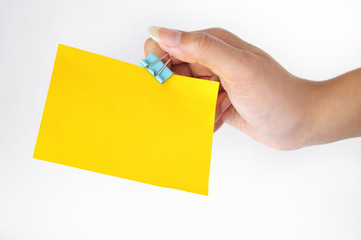 paper cilp and yellow paper