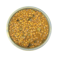 Lentil soup in bowl