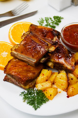 Barbecued pork ribs