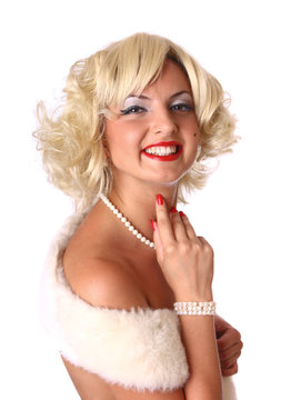 blond pin up girl