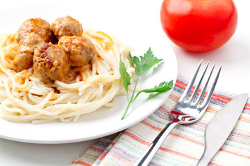 Spagetti and meat balls