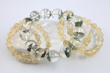 水晶ブレスレット群／グリーンファントム