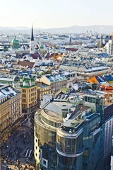 Zelfklevend Fotobehang view over Vienna in snow © travelview