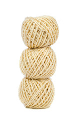 three twine balls isolated on a white background