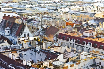 Fotobehang view over Vienna in snow © travelview
