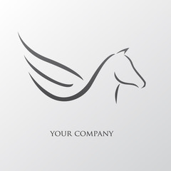 Obraz premium logo entreprise, logo pegase