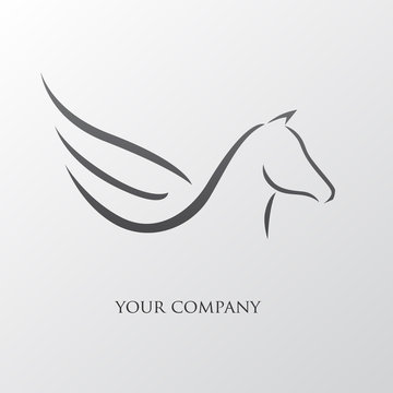 logo entreprise, logo pegase