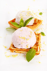 Waffle, whip and mint