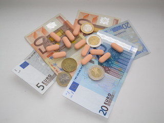 EUR money and medicines