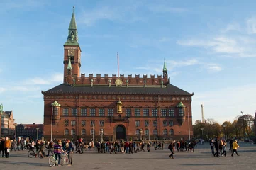 Deurstickers Town Hall Square in Copenhagen © Ferrari