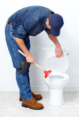 Plumber with a plunger