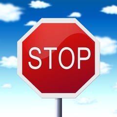 Obraz premium stop sign illustration