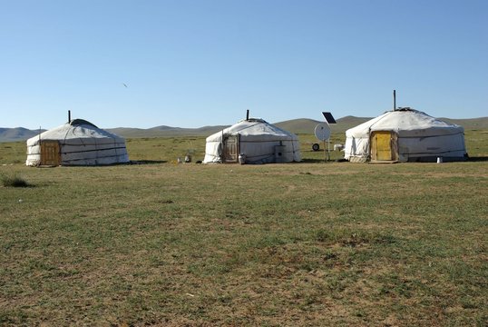 Yourtes, Mongolie