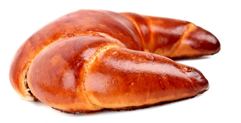 Crescent roll isolated on white