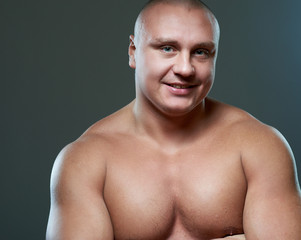 Handsome sexy young guy, studio shot