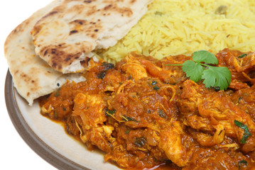 Indian Chicken Curry with Rice & Naan