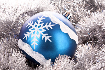 Christmas balls in shiny decoration