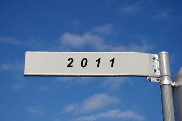 Road sign of 2011