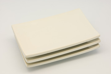 Empty plate on a white background